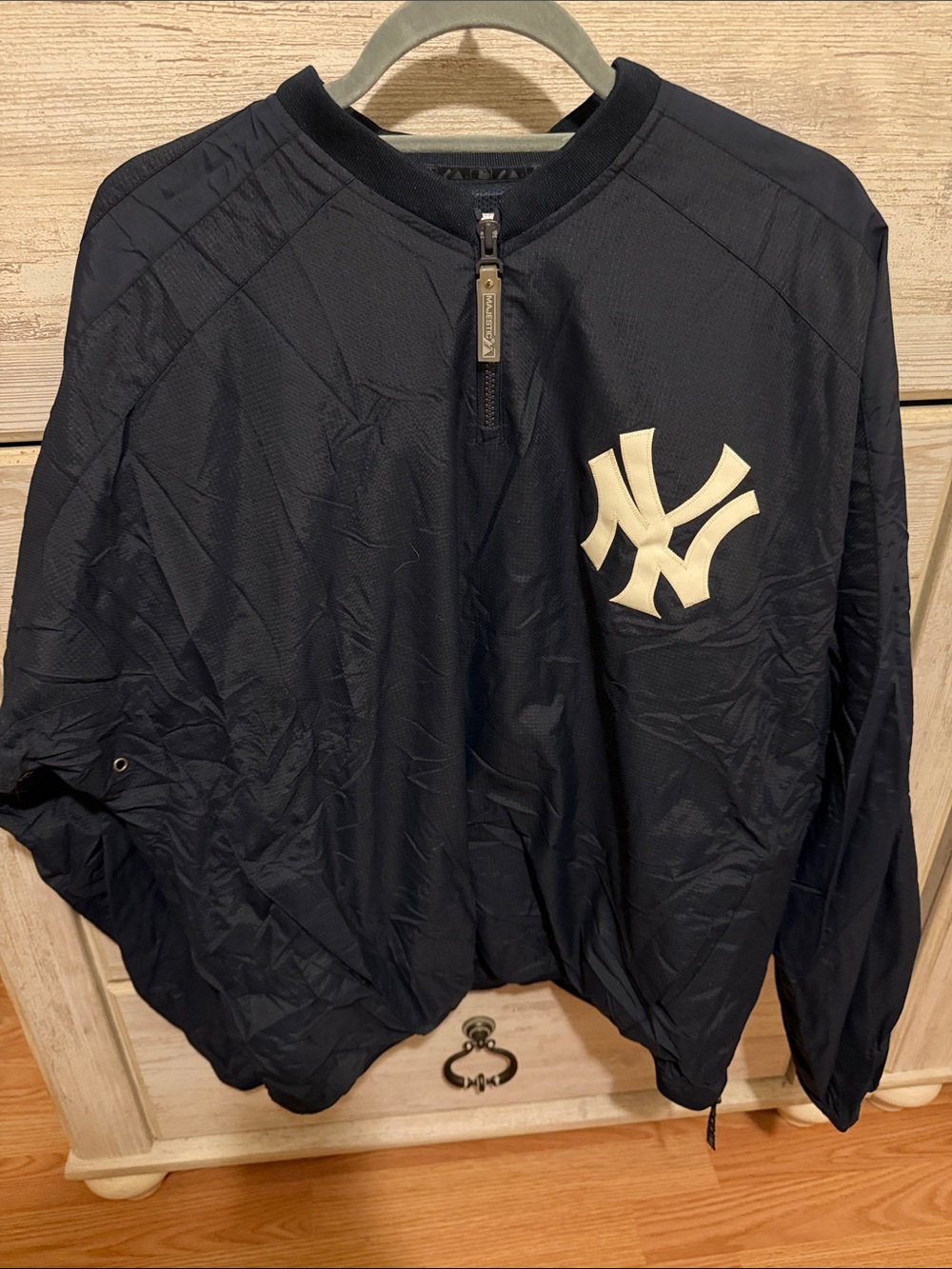 Majestic Navy Blue New York Yankees Bomber Pullover